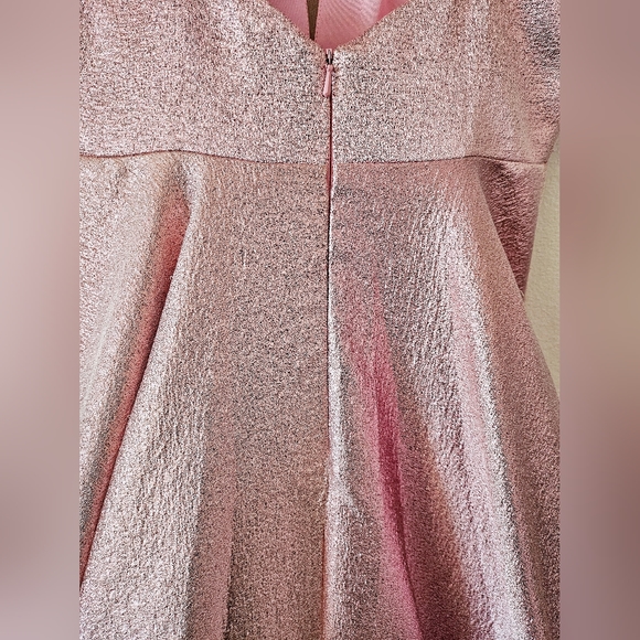 Ashley Lauren Metallic Brocade Pink Ball Gown - Size 8 - Picture 7 of 9